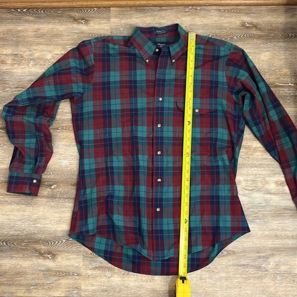 Hugger by Grant Men’s Large long sleeve button up Foxhunt Plaid - Picture 6 of 9